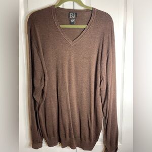 Jos. A. Bank V-Neck Sweater in Rich Brown